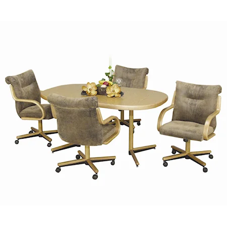 Customizable Casual 5 Piece Table & Chairs Set